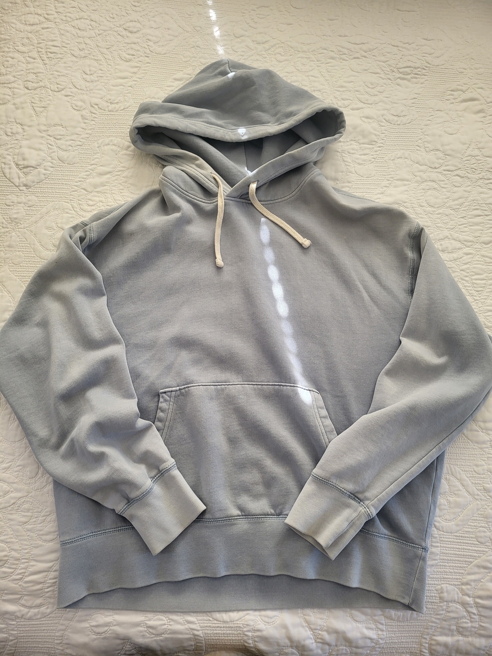 Light Blue Pullover Hoodie - Casual Men’s Sweatshirt